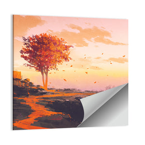 Melting Autumn Tree Wall Art