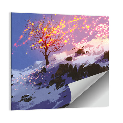 Bare Tree in Winter Wall Art