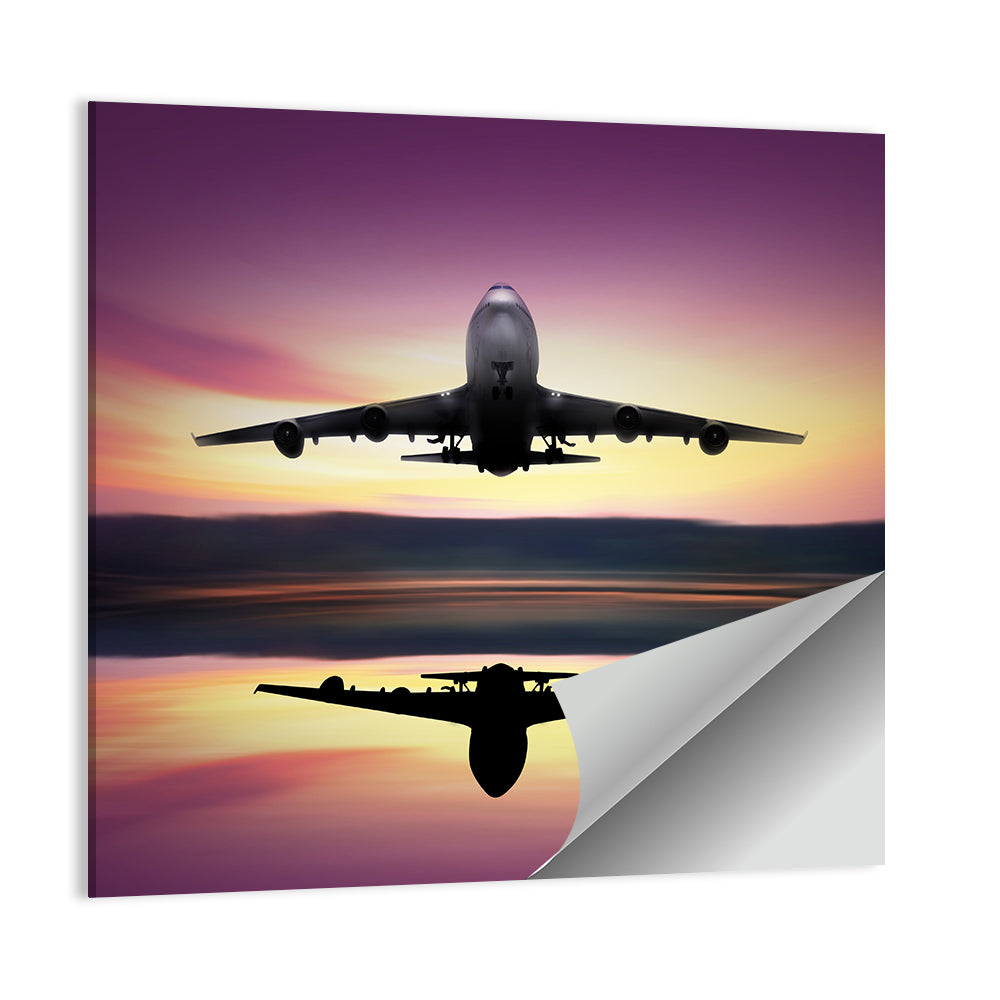 Jet Taking Off at Dawn Wall Art