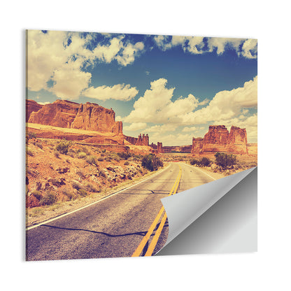 Vintage Desert Road USA Wall Art