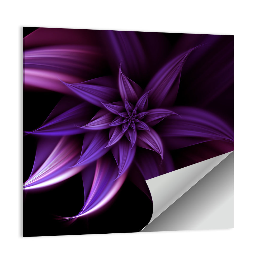 Elegant Purple Spiral Blossom Wall Art