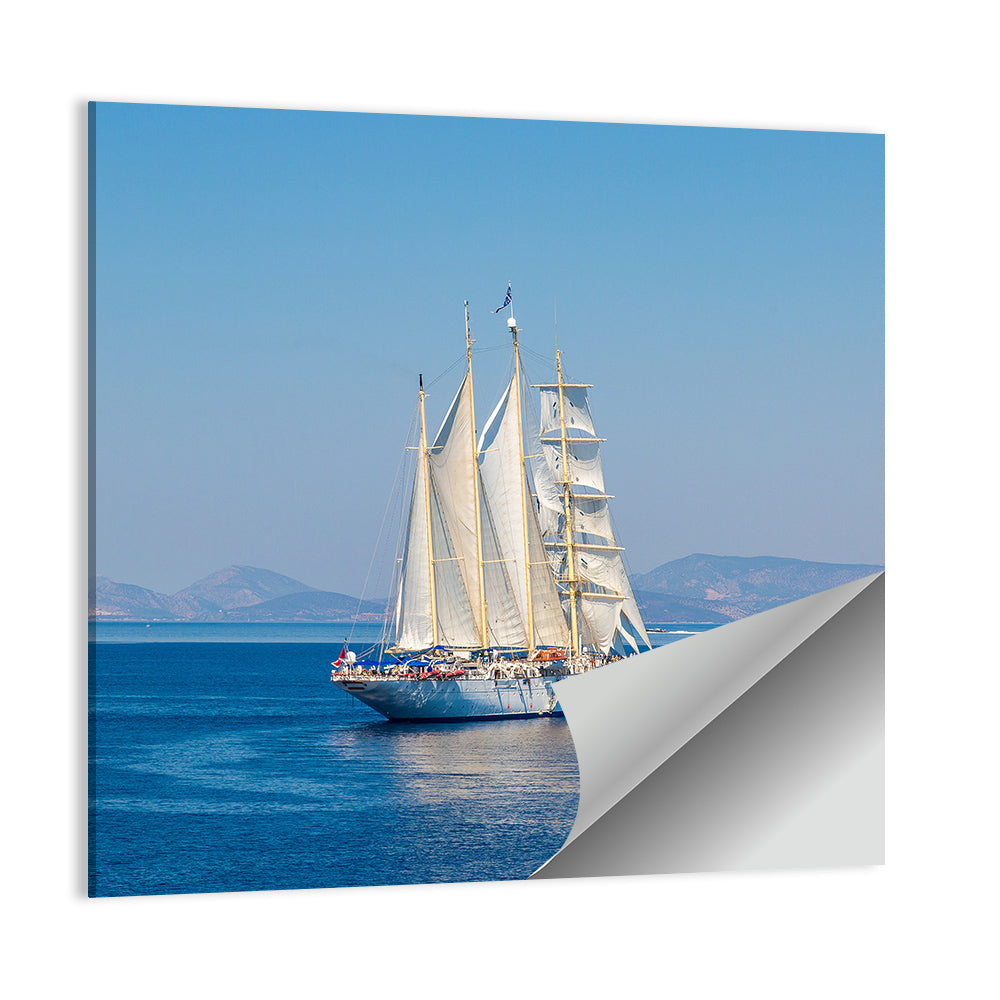 Three-masted Sailing Ship in Summer Wall Art