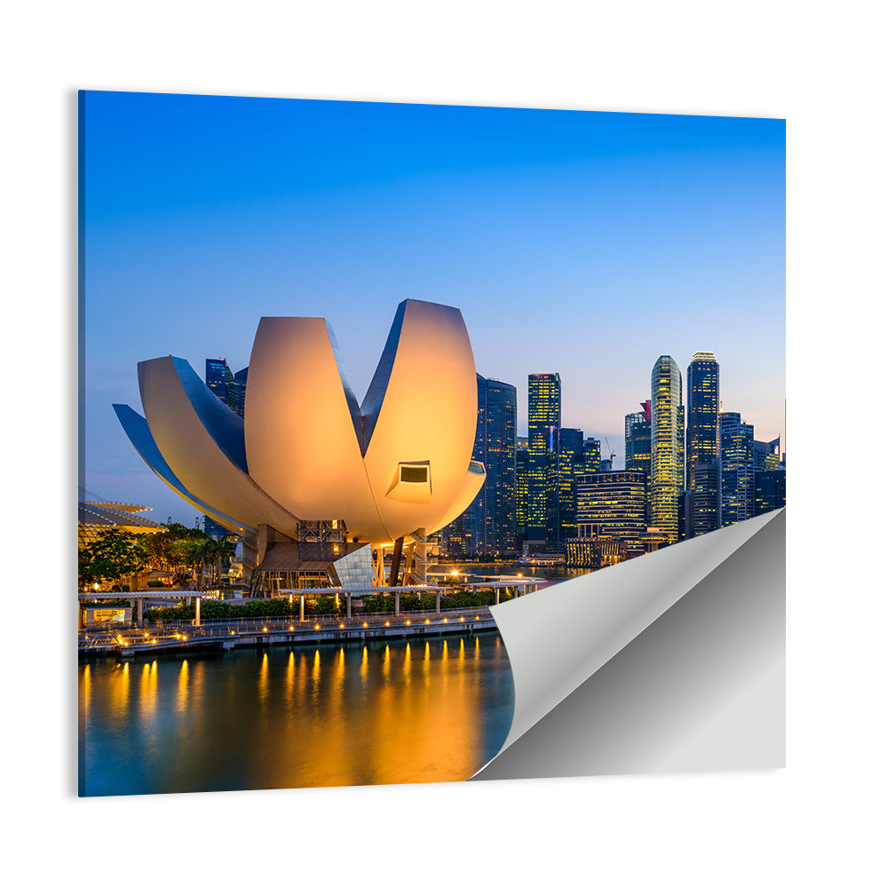 Singapore Marina Skyline at Dusk Wall Art