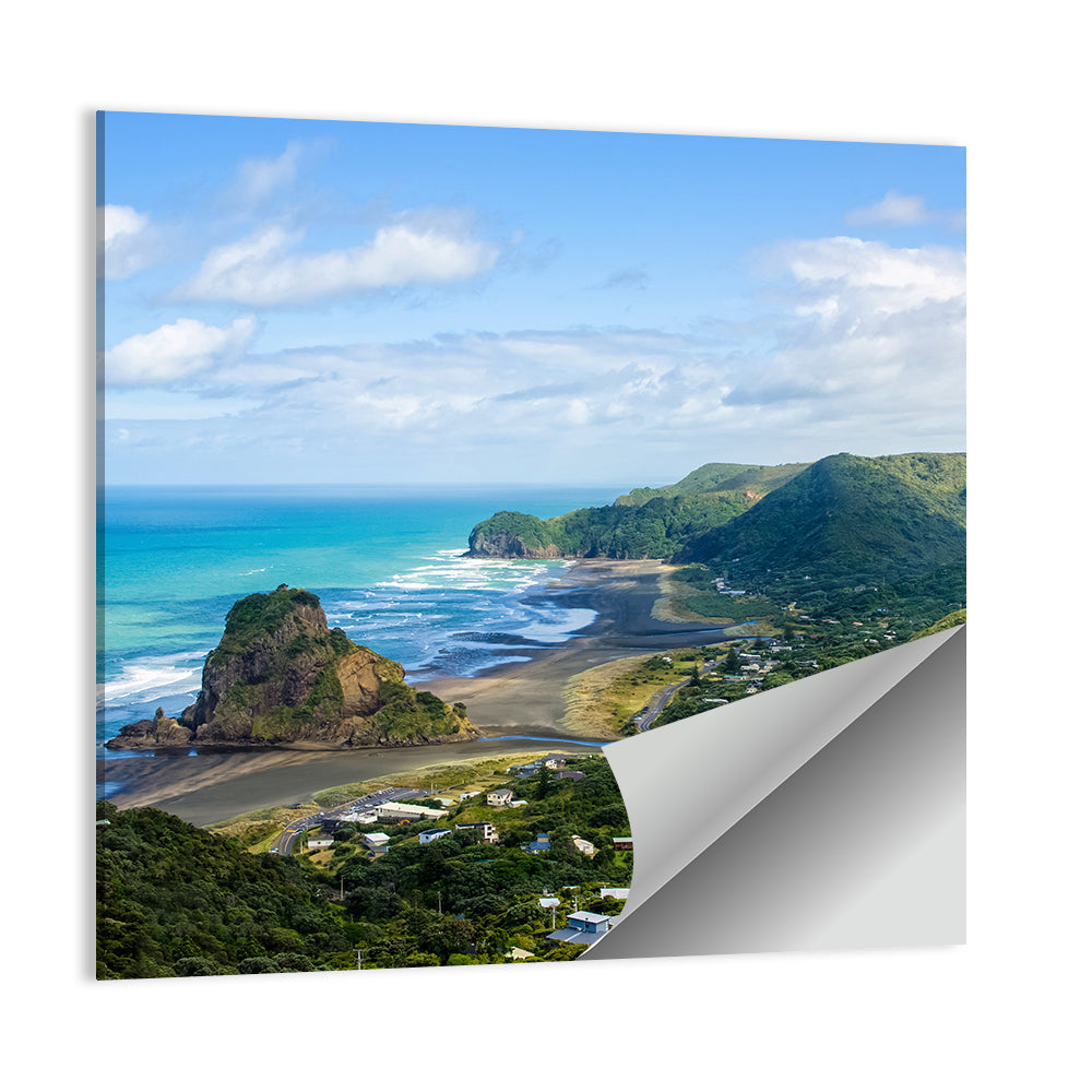 Lion Rock at Piha Beach Wall Art