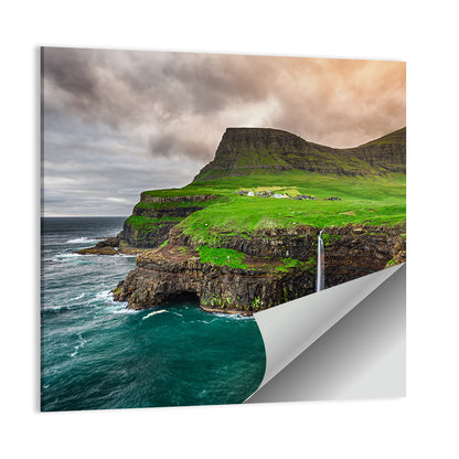 Gásadalur Múlafossur Waterfall Wall Art