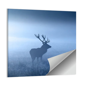 Red Deer Stag Silhouette Wall Art