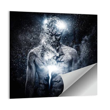 Glowing Core Surreal Portrait Wall Art