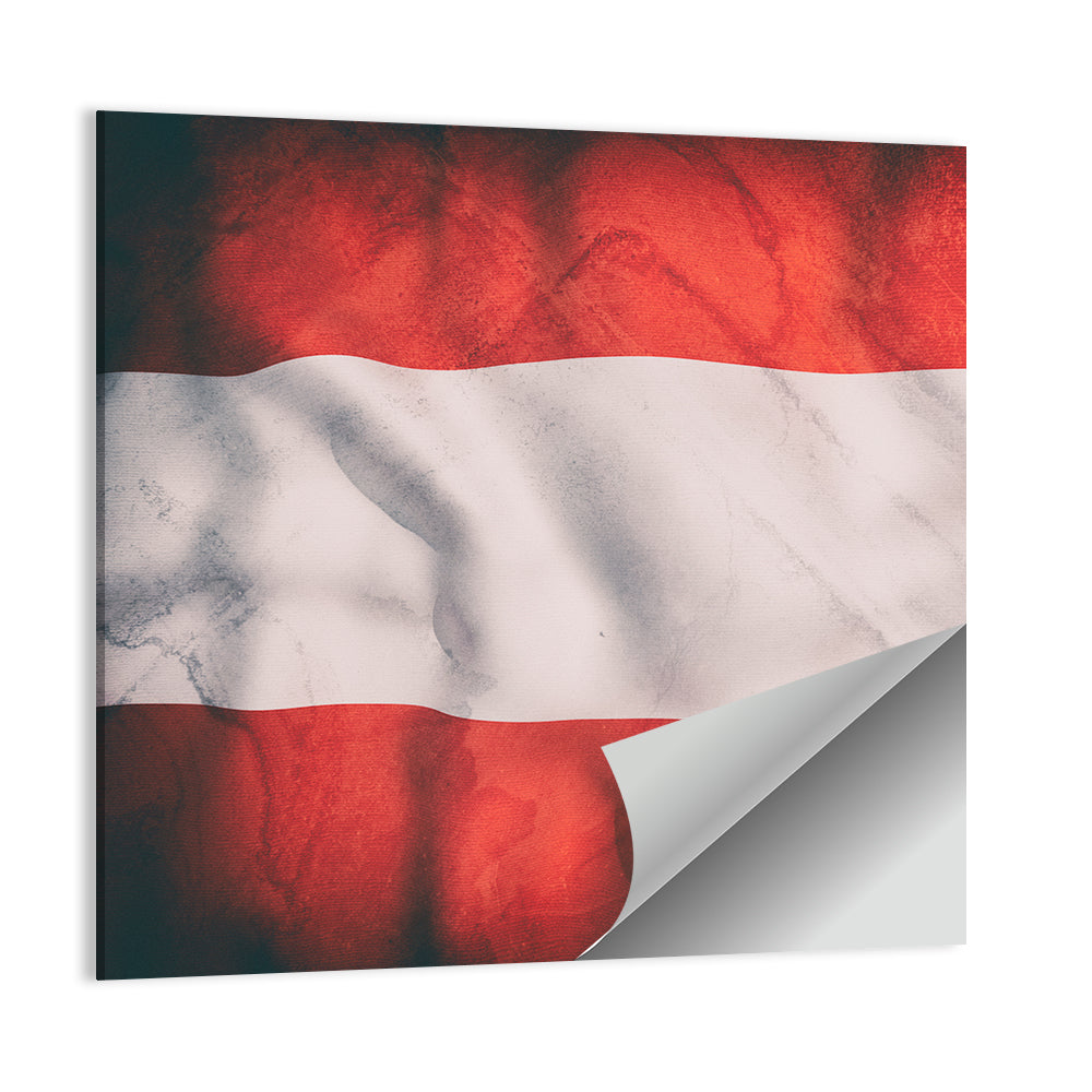 Waving Austrian Flag Wall Art