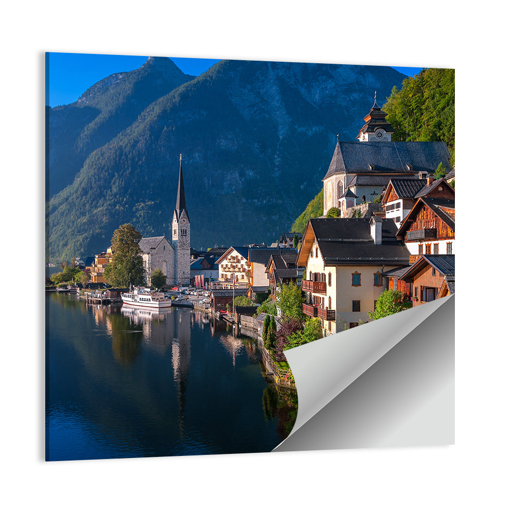 Hallstatt Lakeside Reflections Wall Art