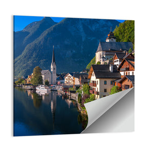 Alpine Lake Village Hallstatt Wall Art