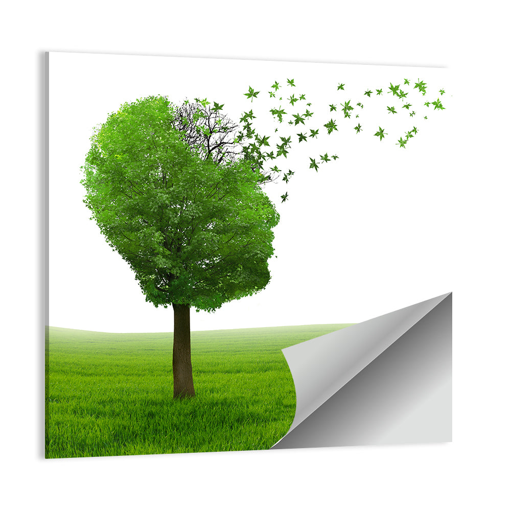 Memory Loss Tree Profile Wall Art