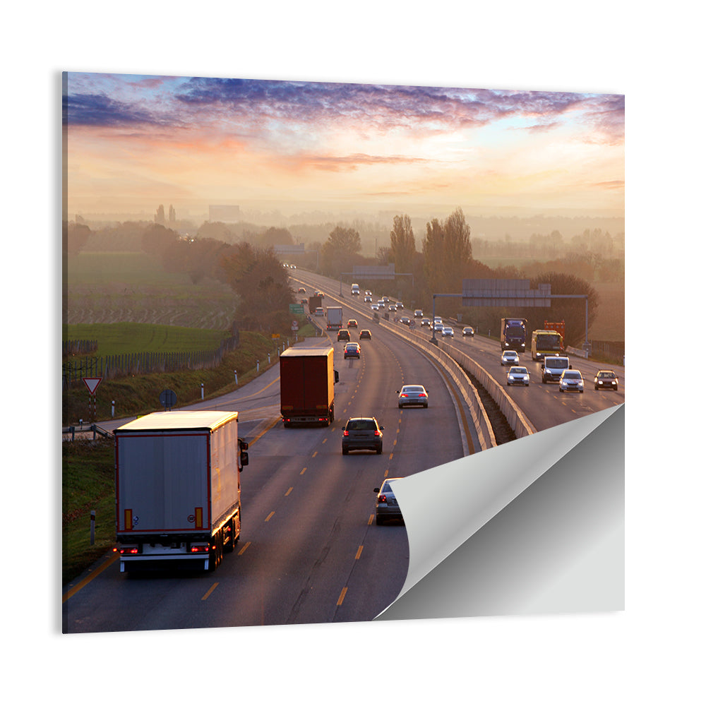 Chinese Highway at Sunset Wall Art