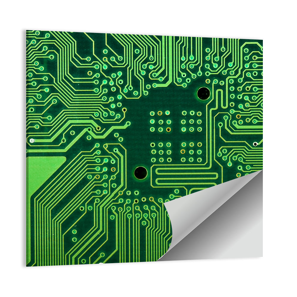 Microchip Connection Grid Wall Art