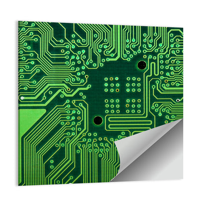 Microchip Connection Grid Wall Art