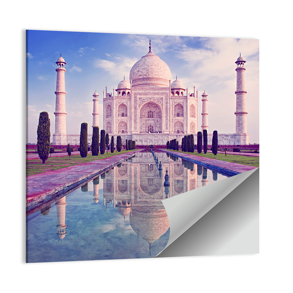Taj Mahal Sunrise Reflection Wall Art