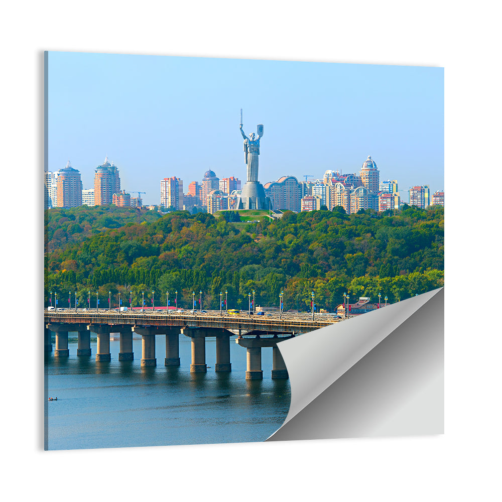 Paton Bridge with Mother Ukraine, Kyiv Wall Art