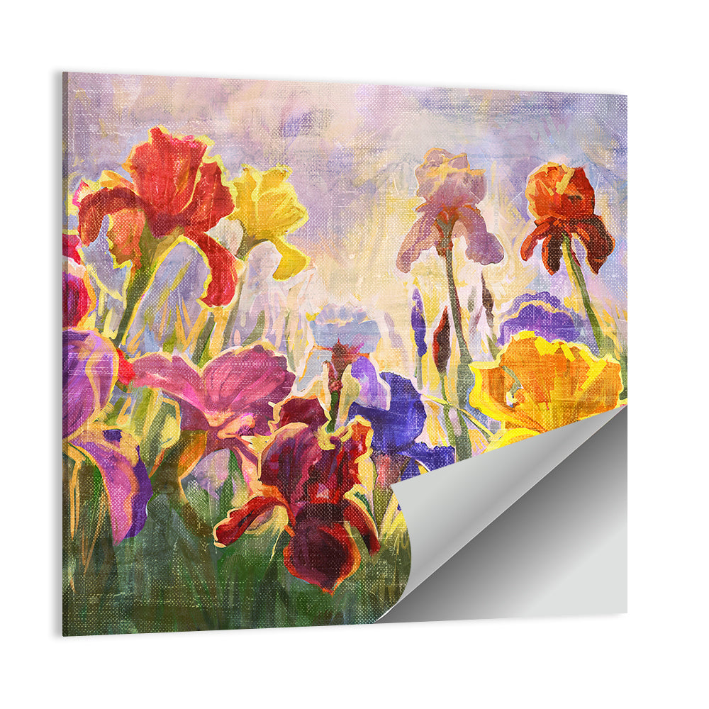 Iris Garden Illustration Wall Art