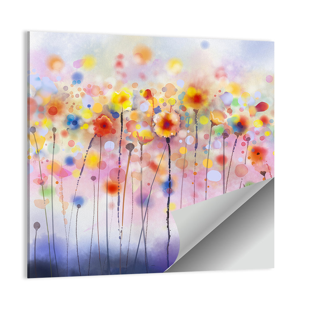Whimsical Wildflower Watercolor Wall Art