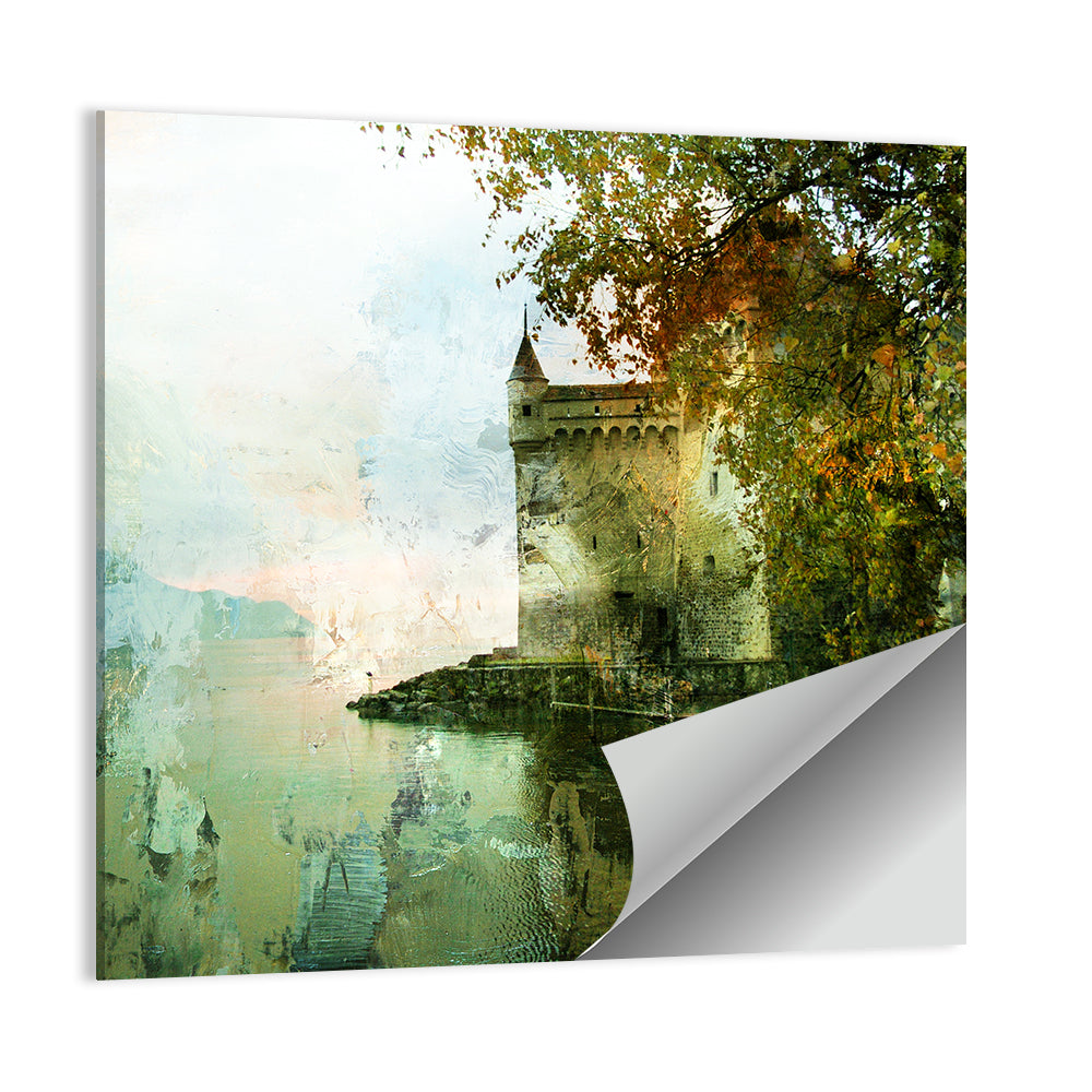 Chillon Castle Reflection Wall Art