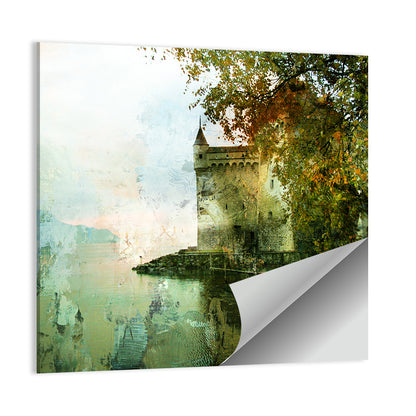 Chillon Castle Reflection Wall Art