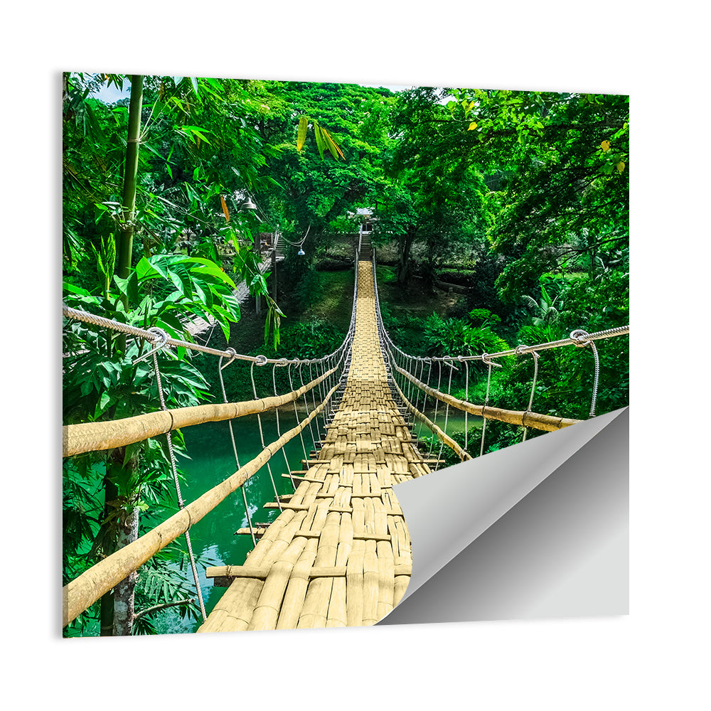 Bamboo Pedestrian Bridge Wall Art