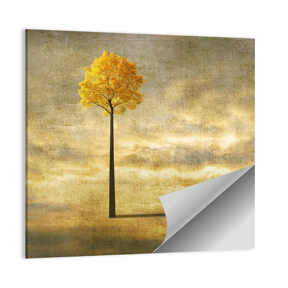 Solitary Tree at Golden Hour Wall Art