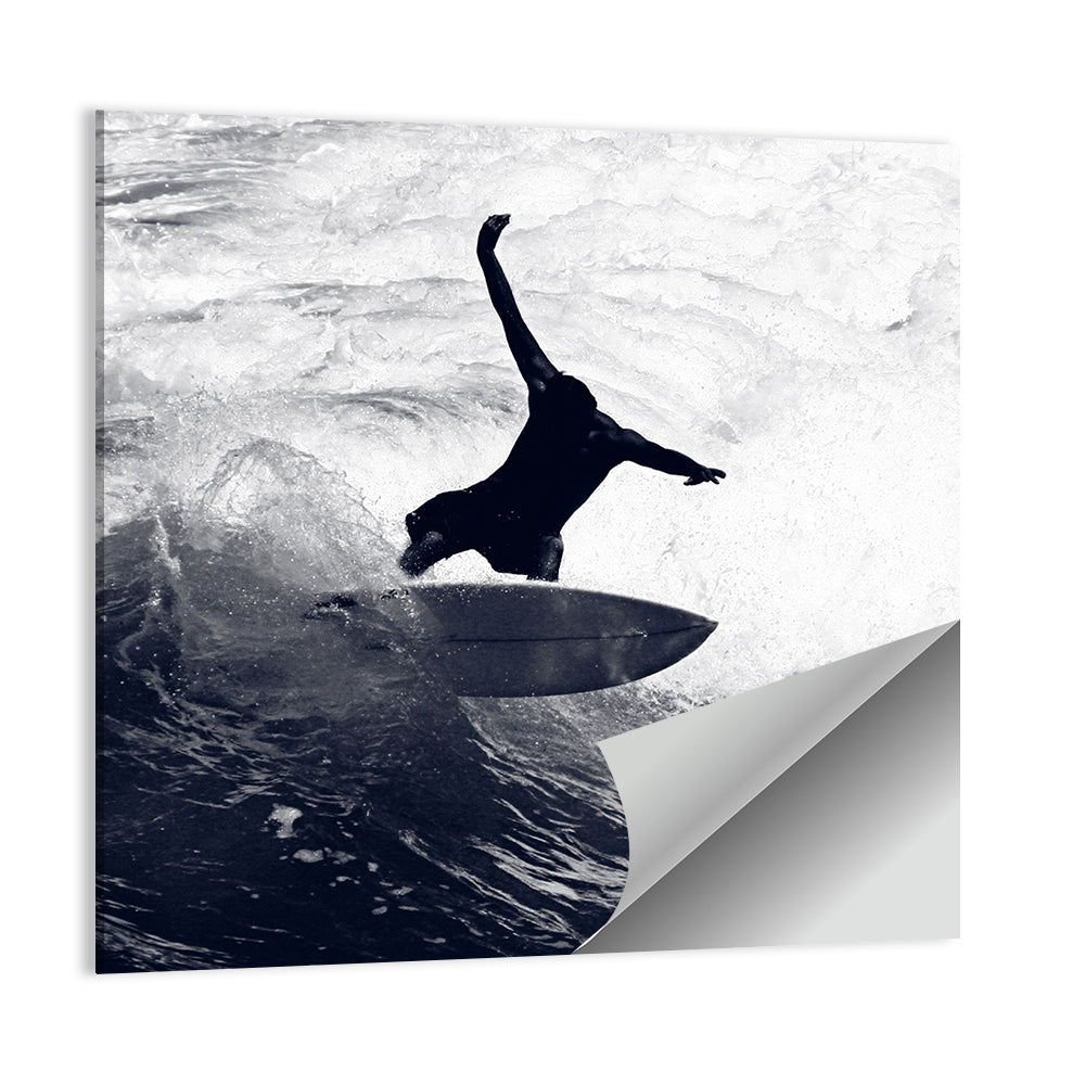 Dog Surfer Riding Waves Wall Art