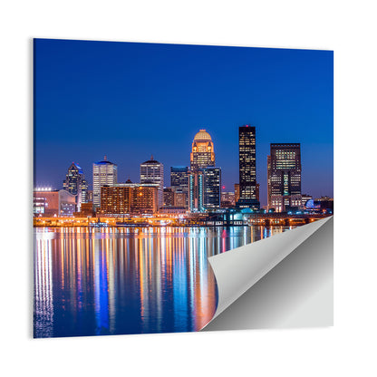 Downtown Louisville Skyline at Night Wall Art