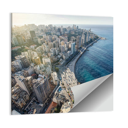 Beirut Corniche Aerial View Wall Art