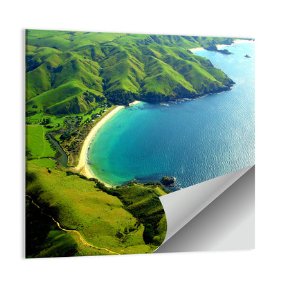 Taupo Bay Aerial View Wall Art