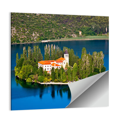 Visovac Monastery on Lake Krka Wall Art