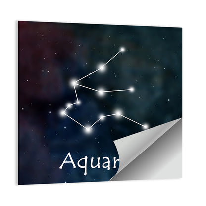 Aquarius Constellation Star Map Wall Art