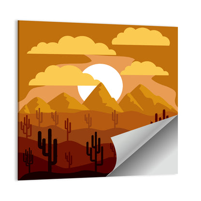 Layered Desert Sunset Wall Art