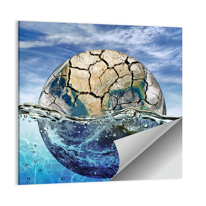 Half-submerged Planet Concept Wall Art