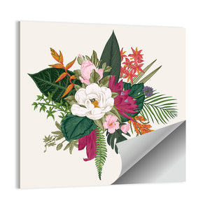 Bouquet Of Exotic Flowers Wall Art