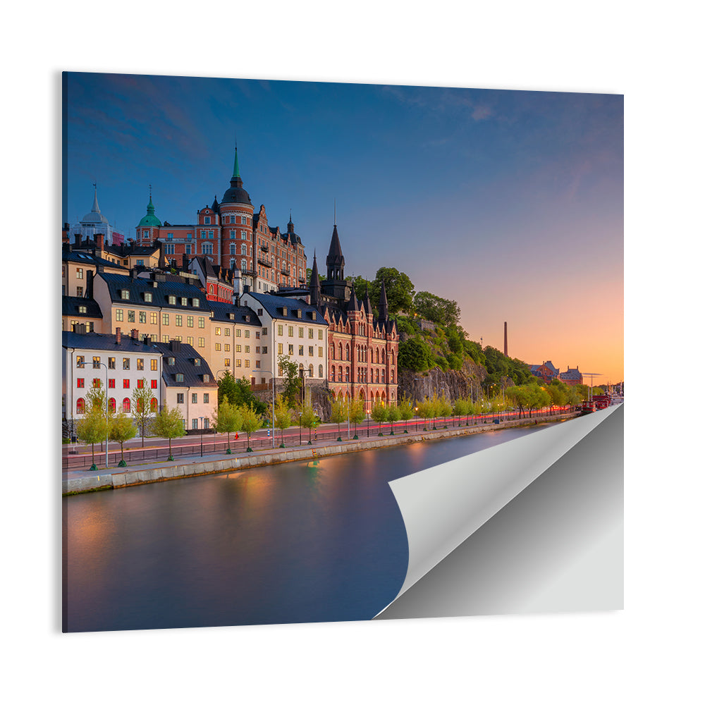 Stockholm Sunset Over Mariaberget Wall Art