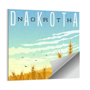 North Dakota Travel Poster Wall Art