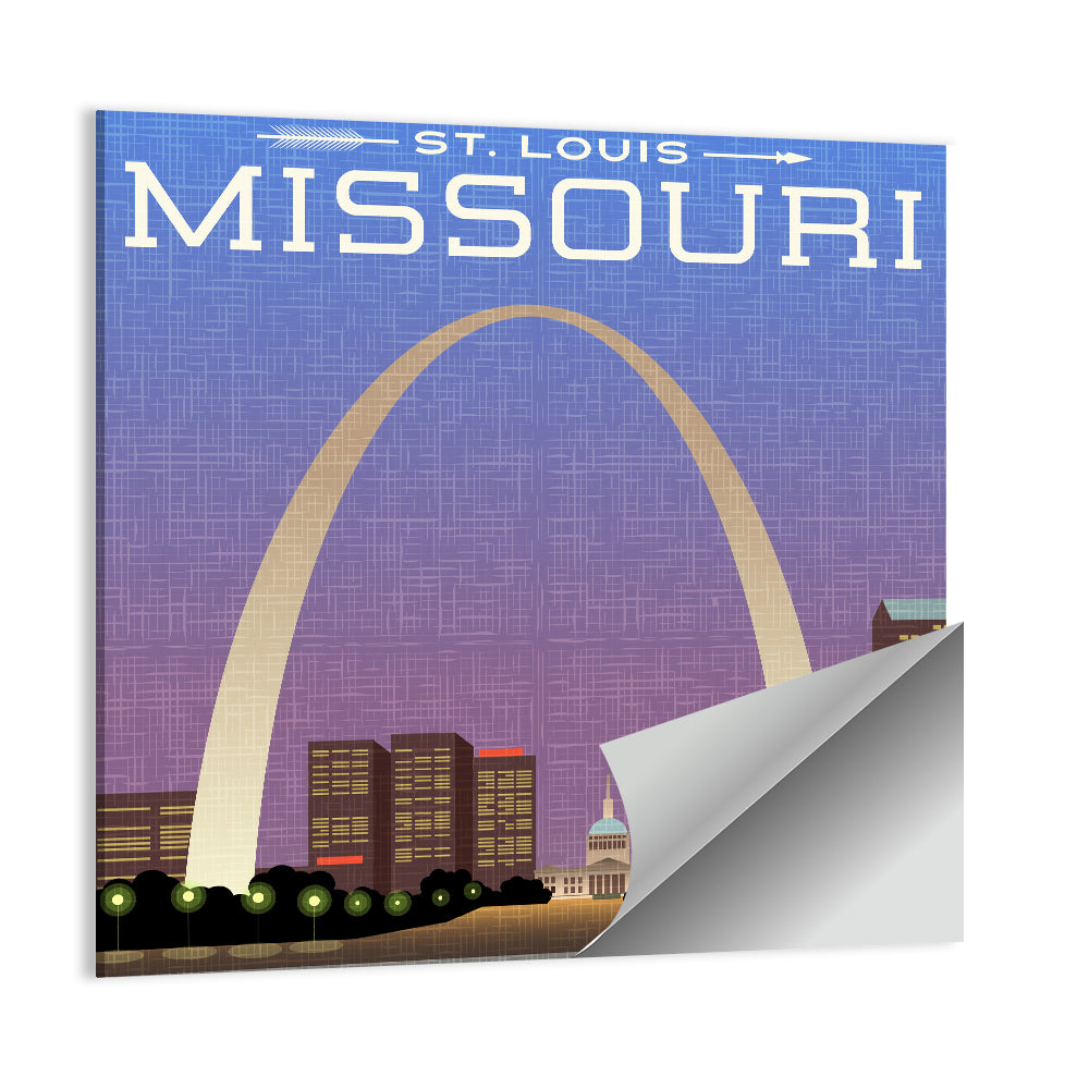St. Louis Gateway Arch Illustration Wall Art