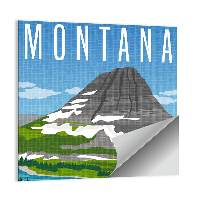 Montana Mountain Wall Art as a poster print