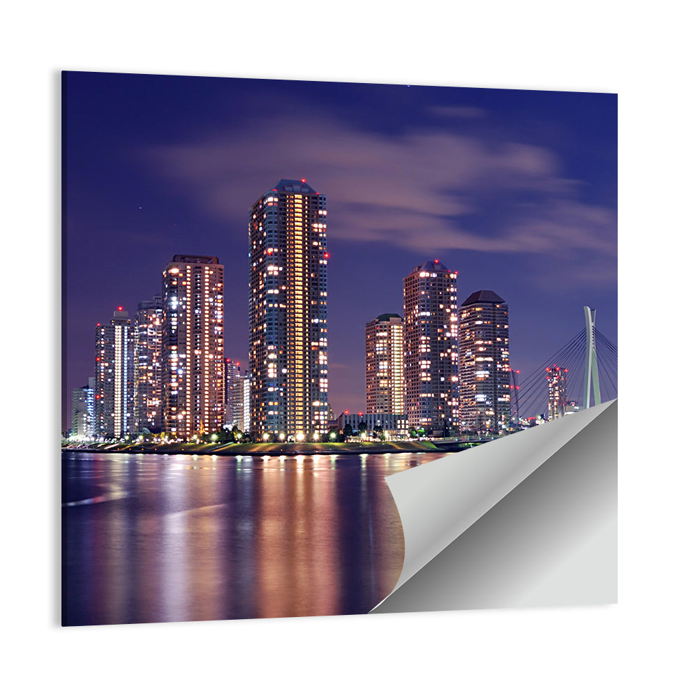 Tokyo Night Skyline Wall Art