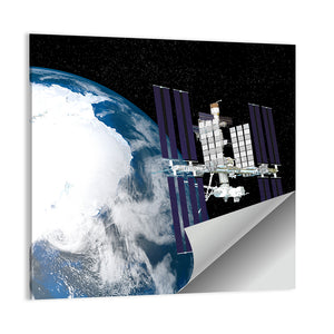 Space Station Above Antarctica Wall Art