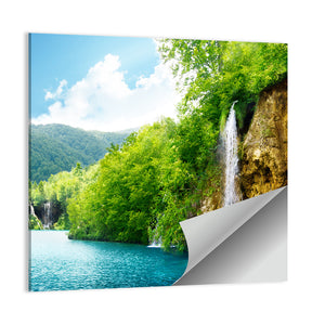 Deep Forest Waterfall Croatia Wall Art