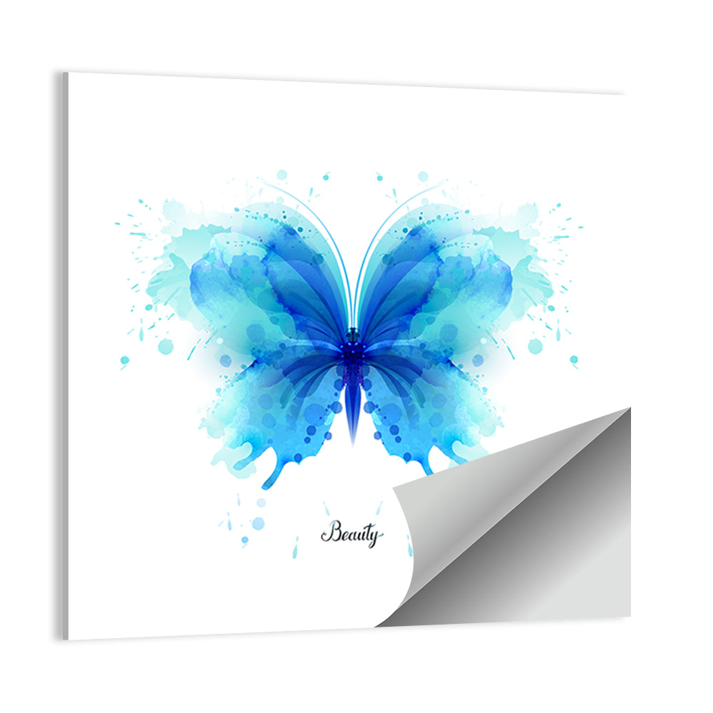 Translucent Blue Butterfly Wall Art