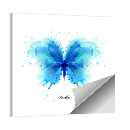 Translucent Blue Butterfly Wall Art