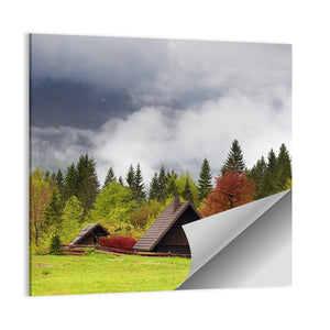 Slovenia Mountain Alps In Fog Wall Art