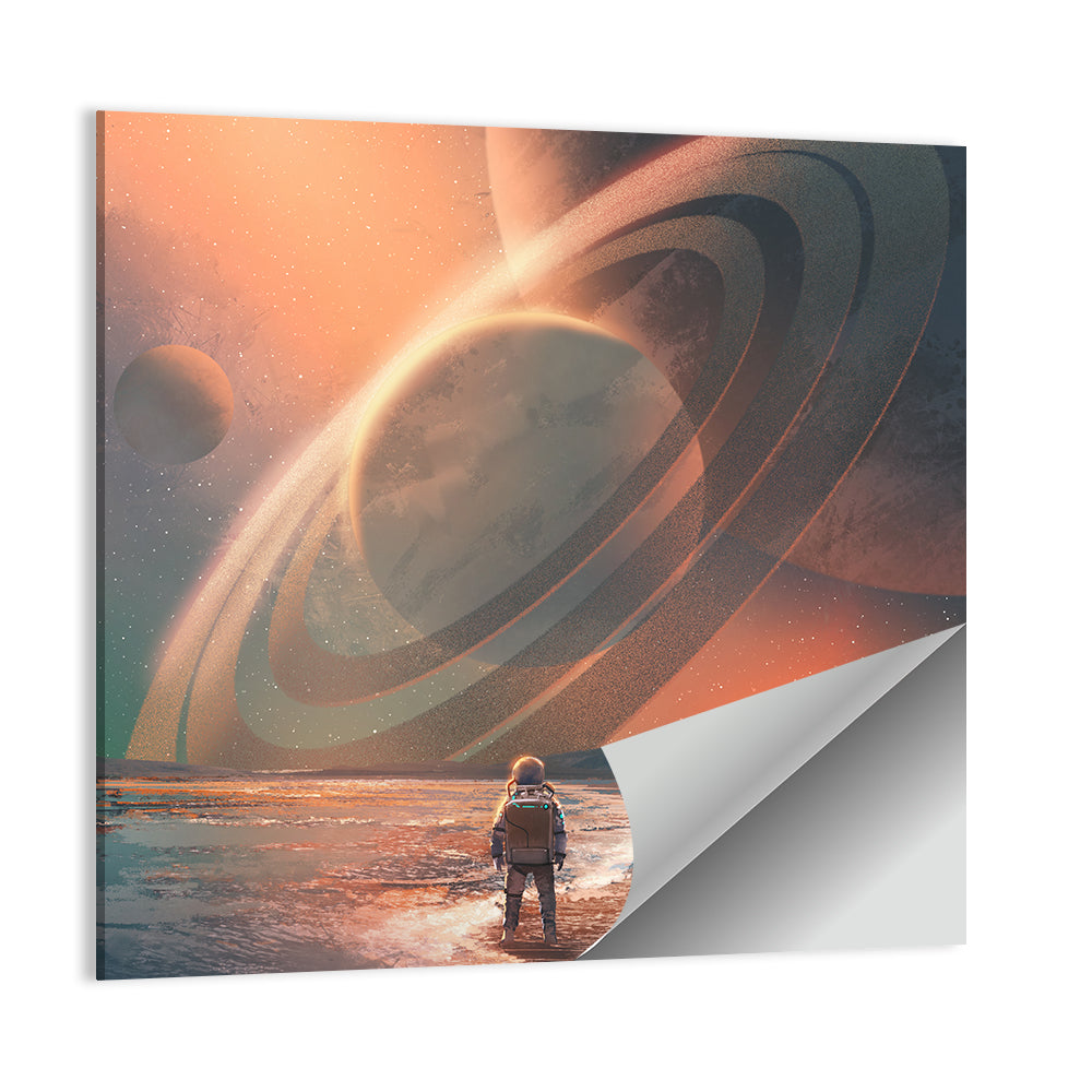 Solitary Astronaut on Alien Beach Wall Art
