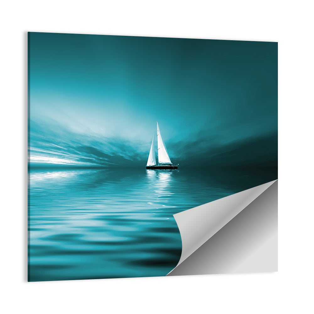 Sunset Sailboat Silhouette Wall Art