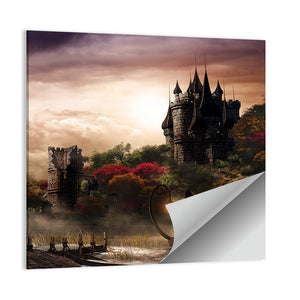 Castle Over Mystery Lake Wall Art