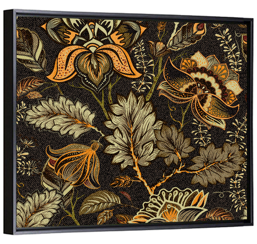 Vintage Ornamental Floral Pattern Wall Art