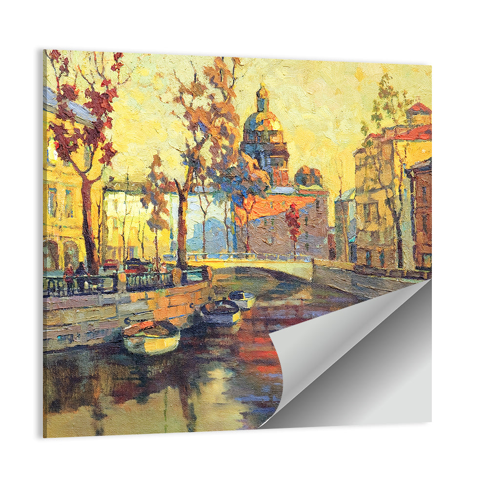St Petersburg Golden Canal Wall Art